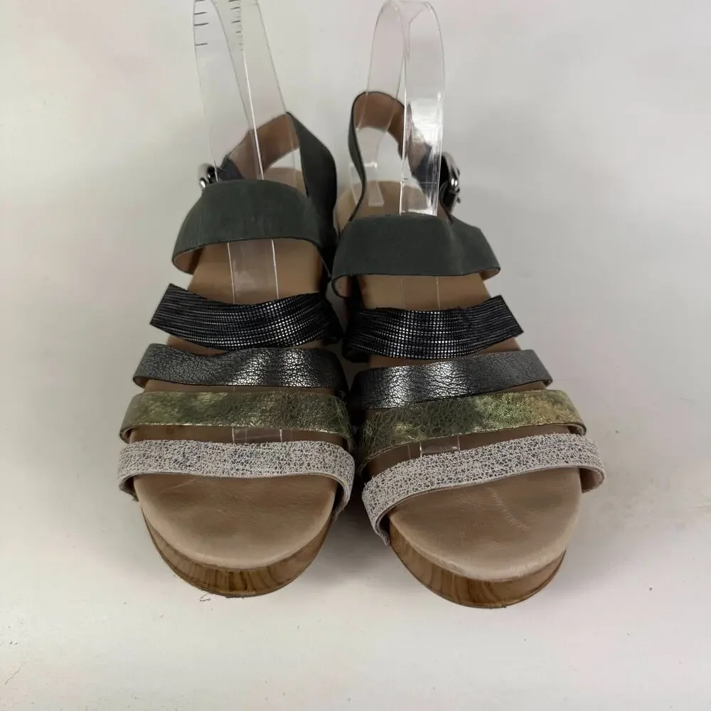 Dansko Maribeth Sandal Women's 9.5 Multicolor Leather Hook & Loop Open Toe